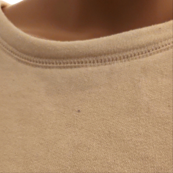 Cream Zara Sweat Shirt with pockets in front. LONG SLEVE SMALL - Picture 10 of 11